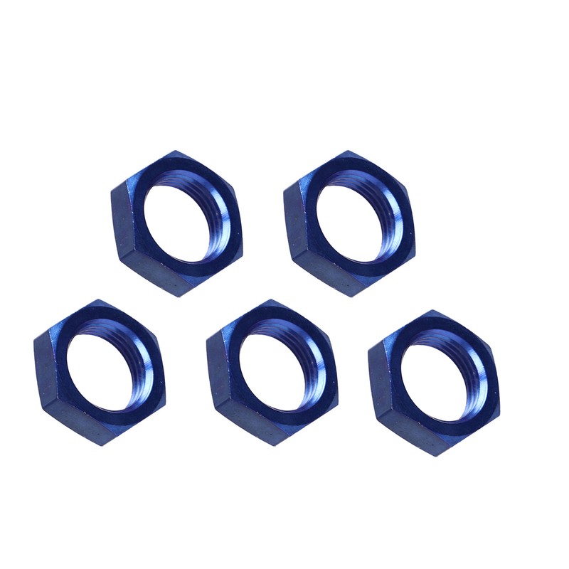 5 Pcs AN8 Female Thread Hex Locking Nut Metal Alloy