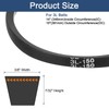 sourcing map 3L150 Classic Wrapped Rubber V-Belt, 15"(381mm) Outside Circumference,