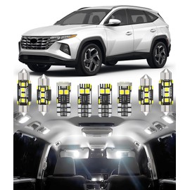 BMT xms Car Interior LED Light Replacement for Hyundai Tucson TL NX4 2016-2024,6000K Super Bright Interior Light Bulbs Package, 10pcs