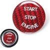 Ferianl Car Push Start Button Cover, Carbon Fiber Engine Start