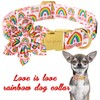 Unique style paws Pride Day Rainbow Dog Collar, Love is