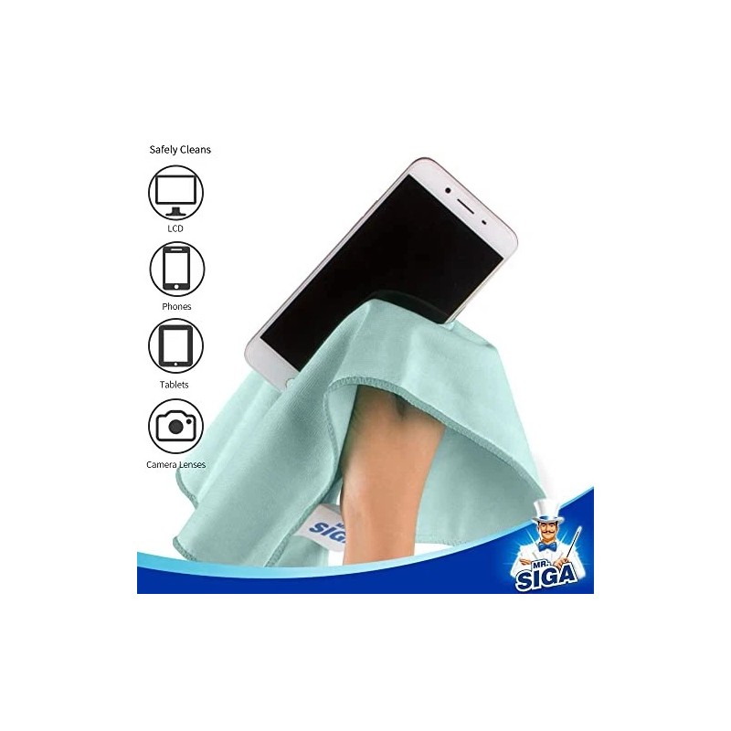 Mr.siga Ultra Fine Microfiber Cloths For Glass, Pack Of 12,