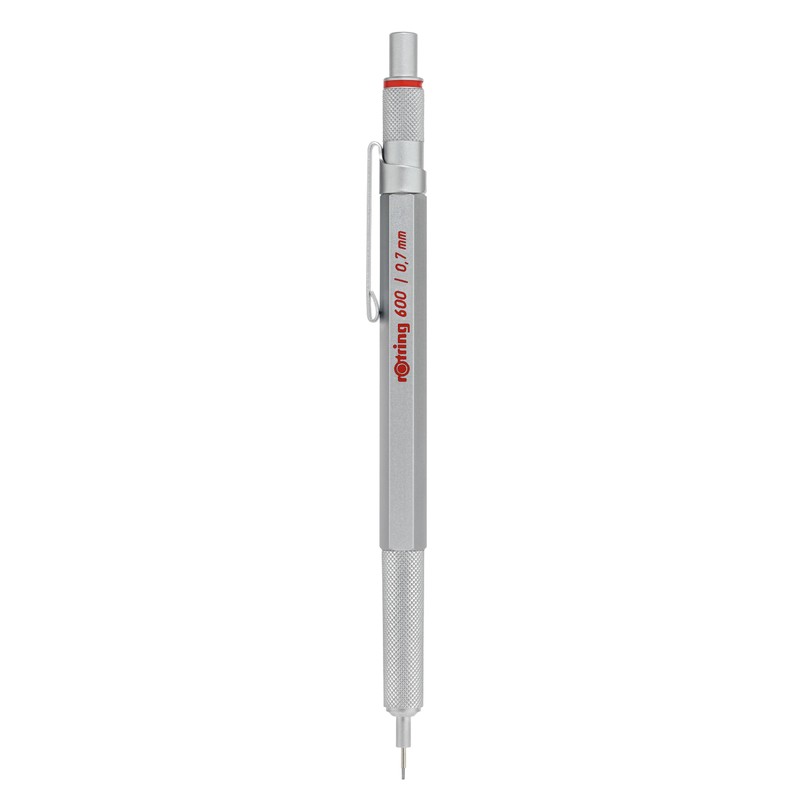 rOtring 600 Premium Mechanical Pencil | 0.7mm | Silver Metal