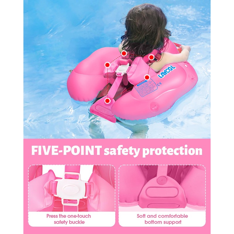 LAYCOL Baby Swimming Float Inflatable Baby Pool Float Ring with