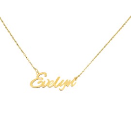 Zotair Name Necklaces made from tarnish free stainless steel (Evelyn Gold)