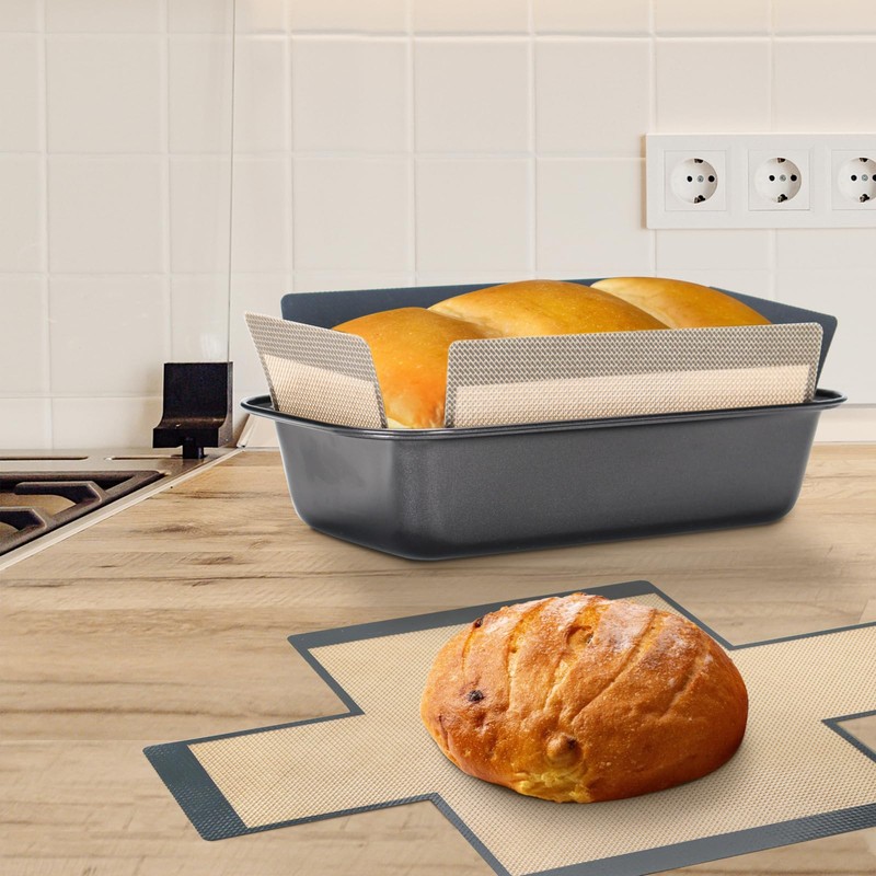 Silicone Bread Loaf Pan Liners, Nonstick, Reusable Bread Pan Baking