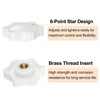 HARFINGTON 12pcs Star Knobs M6 Female Thread 32mm 6-Point Plastic