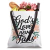 God's Love Never Fails Inspirational Boho Christian Quote Tote Bag