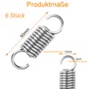 FLEXNOVA Tension Springs with Hooks Pack of 6 Stainless Steel