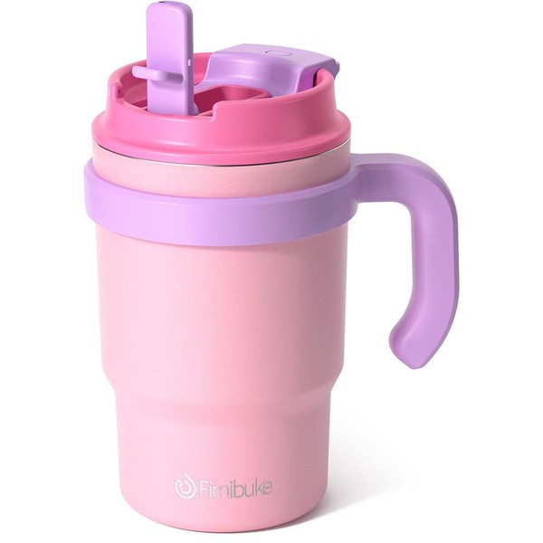 Fimibuke Insulated Tumbler with Handle & Straw - 16oz Leak
