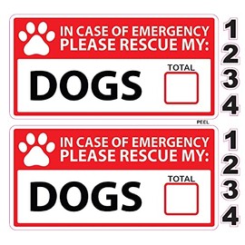 1st Responder Emergency Dog Rescue Sticker Decal Dogs Puppy Fireman 1st First Aid Fire Pet Ambulance