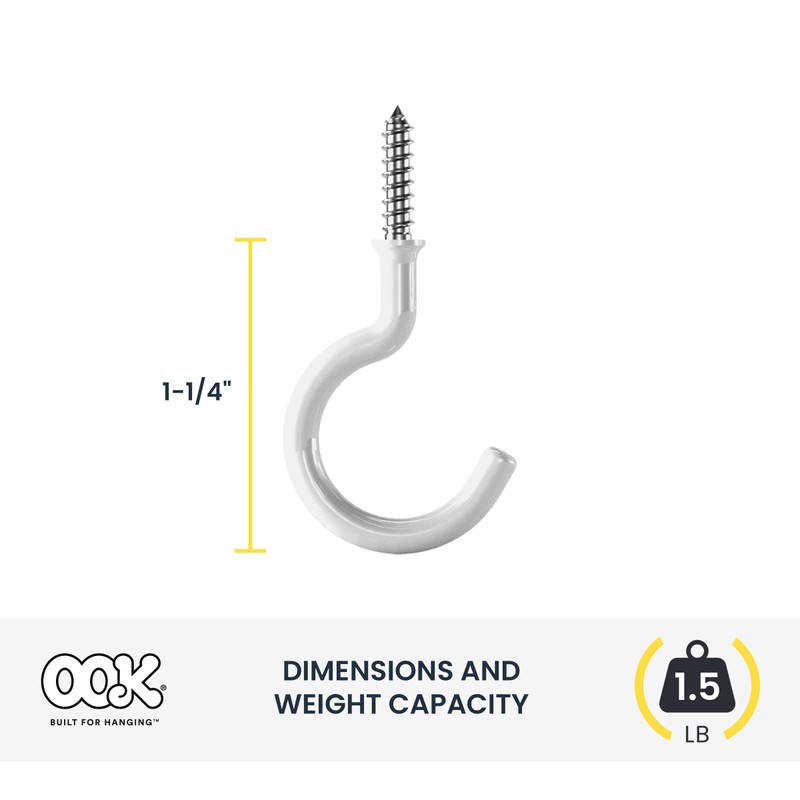 OOK 50357 Mug Hooks, 1-1/4"