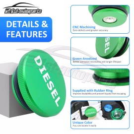 21ST_AUTOPARTS 2X Magnetic Diesel Fuel Filler Cap For 19-2020 2021 Chevy Silverado 1500+O ring
