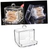STOBAZA 3pcs Box Cotton Buds Box Acrylic Storage Case for