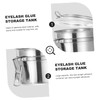 minkissy Stainless Steel Eyelash Glue Storage Tank for Beauty Salon