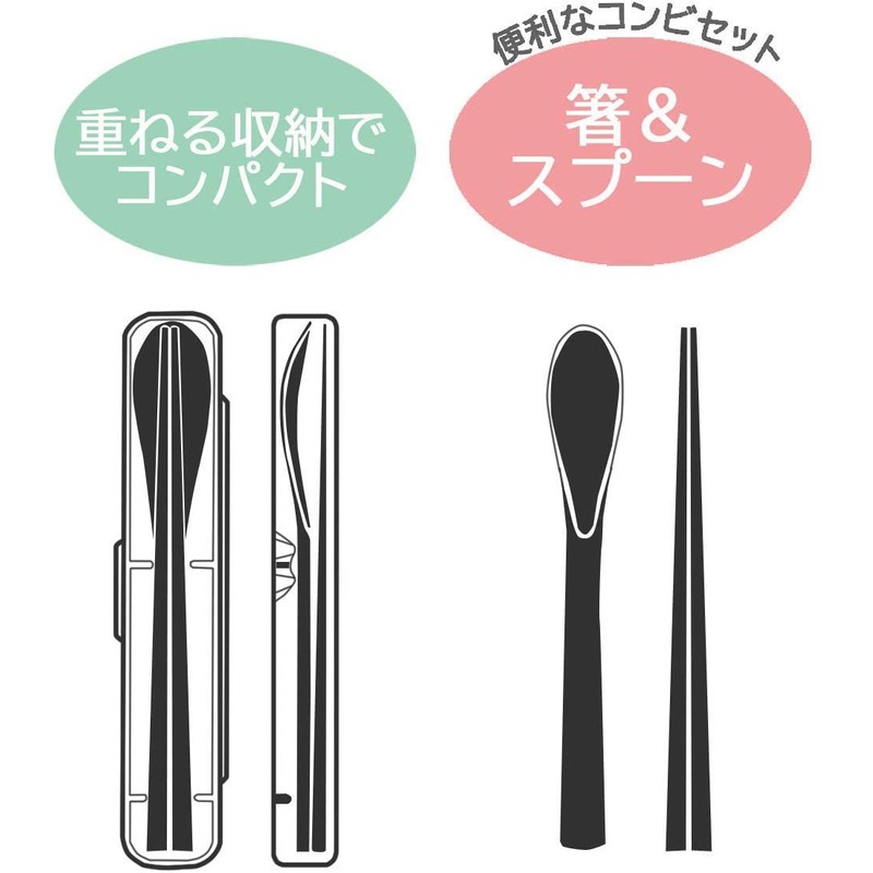 Skater CAC1AAG-A Chopsticks 7.1 inches (18 cm), Spoon and Chopsticks