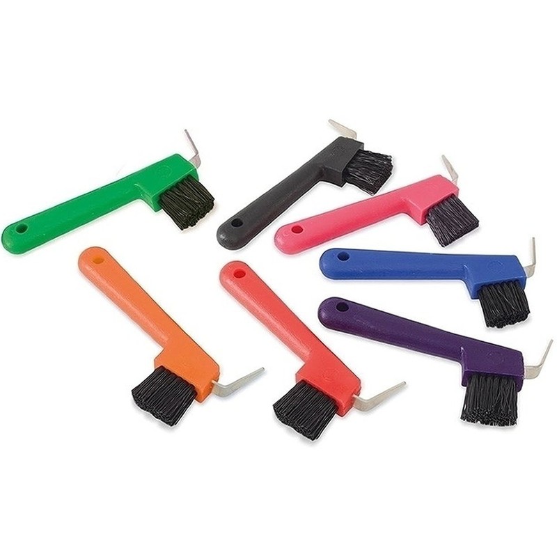 Shires Shires EZI-GROOM Hoof Pick/Brush Orange