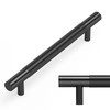 LONTAN 10 Pack Black Cabinet Handles 128mm Black Cupboard Handles