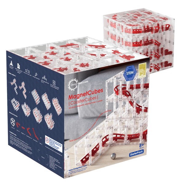 DesignNest Magnetic Cube Magnetcubes Educational Toys STEM Educational Marble Rolling