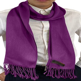CJ Apparel Purple Men's Nepalese Solid Colour Design Fashion Scarf Seconds Scarves Neck Cover Hand Made in Nepal NEW