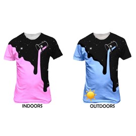 Color Changing Sun Activated Photochromic Fabric Paint Great for DIY T-Shirts and Color Changing Shoes (6 oz, Pink-Blue)