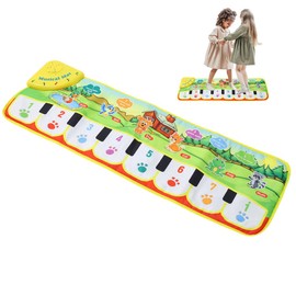 SUGGEST Piano Mat Music, 8 Keys, 5 Types of Animal Sound, 9 Demo Songs, Piano Play Mat, Musical Mat, Toys, Educational Toys, Kids, Nursery School, Kindergarten