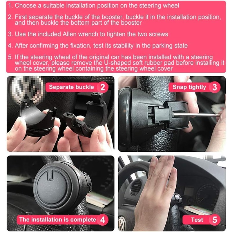 jose2015 Steering Wheel knob Spinner 360 Degrees Rotation Steering Wheel