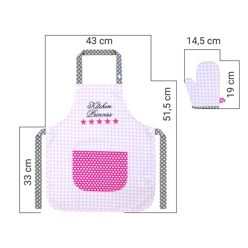 Emily ́s Check Chef's Hat in One Size or Kitchen