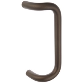 Rockwood BF157.313 Aluminum 90-Degree Offset Door Pull, 1" Diameter x 10" Center-to-Center, Through Bolt Mounting for 1-3/4" Door, Dark Bronze Anodized Finish