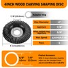 Wood Carving Disc 4 Inch,Wood Stump Grinder,Angle Grinding Wheel with