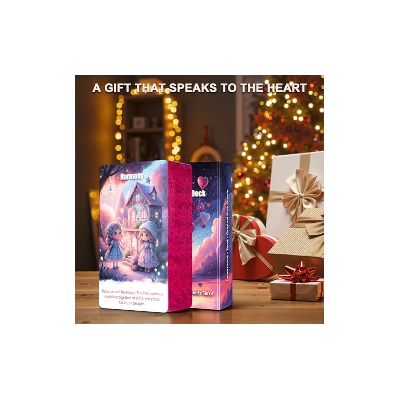Pink Tarot Oracle Lenormand Cards for Beginner Unique Trinity Divination
