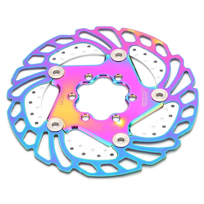 Mountain Bike TitaniumPlated Cooling Disc Brake Rotor 6 Nails Cycling