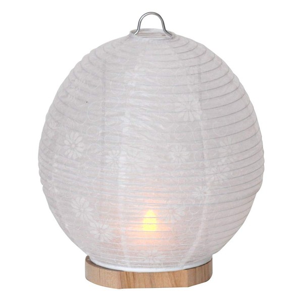 Bon Lantern, No.1185, White Pattern, Cordless LED, For First Bon Basin, Japanese Light Lantern, Modern