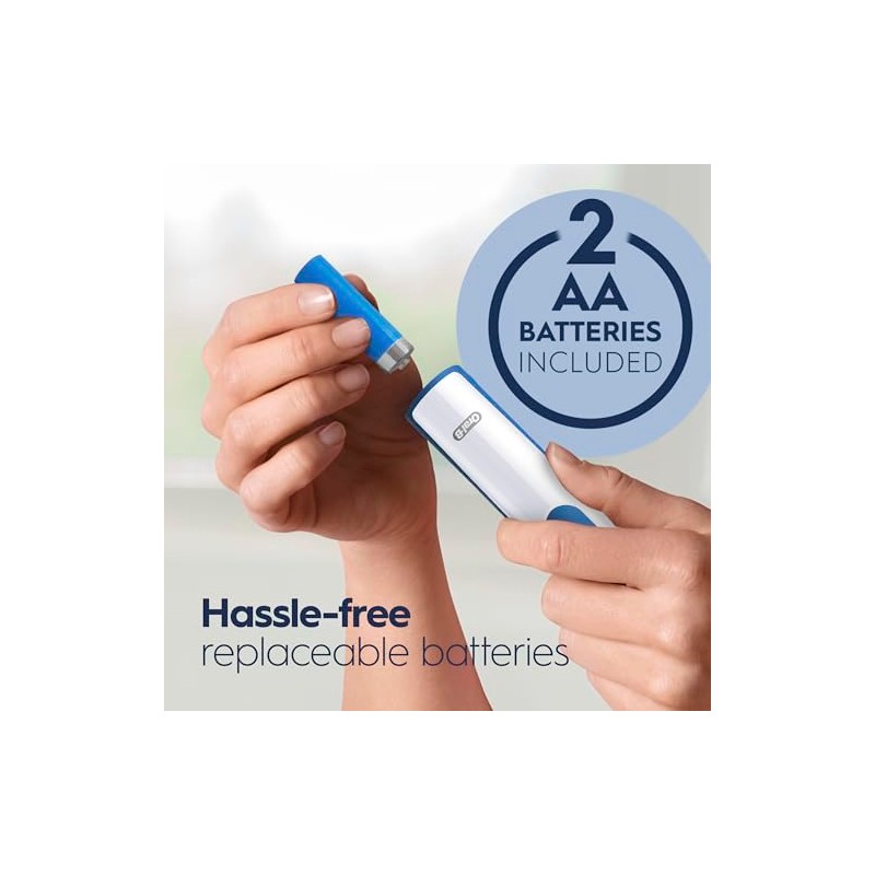 Oral-B Pro 100 3D White, Battery Toothbrush, White