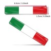 DIGIART INTERNATIONAL ITALY ITALIAN FLAG 3D EPOXY CAR EMBLEM SET