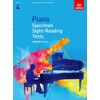 ABRSM Piano Specimen Sight Reading Tests: From 2009 (Grade 4).