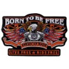 Hot Leathers Born Free Eagle Biker Patch (5" Width x