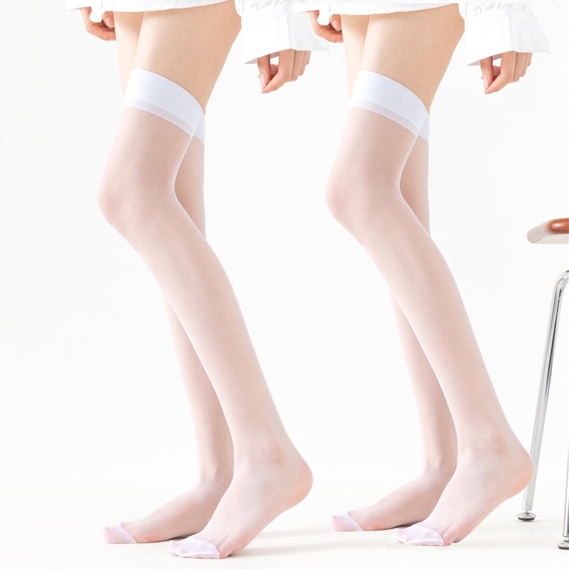 Senteria Knee High Socks, Lace, Long Stockings, Compression Socks, Black,