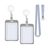 2pcs Soporte Retráctil para Tarjetas de Identificación para Hombr y