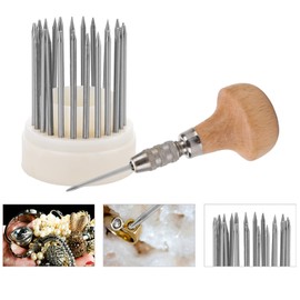 23pcs Jewelry Graver Tool, Beading Tools Set Graver Beader Stone Setting Graver Jewelry Tool Dapping Set Jewelry Setting Tools Sharpener Tool Metal Graver Set Jewelry Graver Set for Jewelry Making
