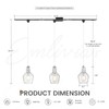 Emliviar H-Type Track Pendant Lighting in Brushed Nickel Finish, 3