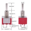 Twidec/6Pcs Mini Momentary Toggle Switch DPDT 3 Position 6 Pins