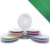 25M Single roll of Double Faced Satin Ribbon 3mm, 6mm, 10mm, 16mm Widths (Emerald Green, 3mm)