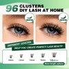 Lash Clusters,96 Pcs Cluster Lashes D Curl 18mm DIY Lash