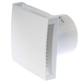 EUROPLAST Diameter 100 mm Bathroom Fan with Humidity Sensor and Timer - with White Front, Quiet Fan