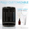 Brookstone 360° Spin Cosmetic Display Case for Vanity, Store Brushes,