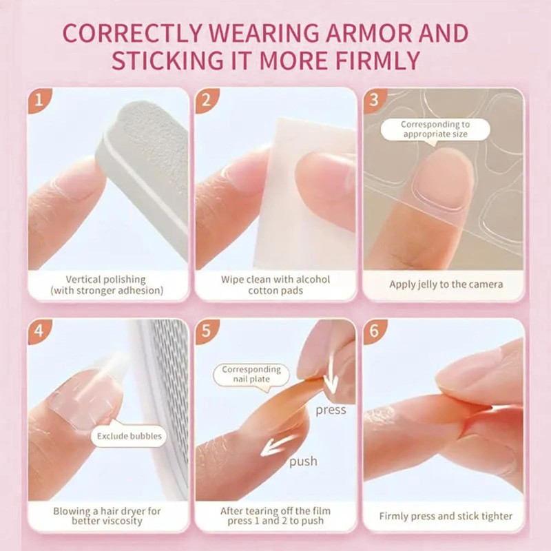 TELAIN Glittering Coffin Shaped Nail Clips, False Nail Tips, Full