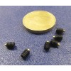 Kmac Alloy Steel Set Screws, Brass Tip, 6-32 x 3/16"