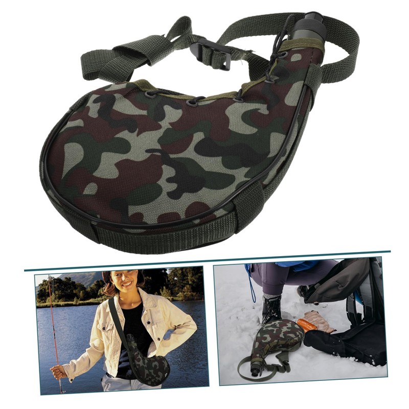 BESPORTBLE Camouflage Waist Water Bottle Pouch Portable Hydration Pack for
