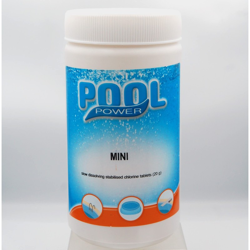 Chlorine Tablets- Slow Dissolving Stabilised chlorine 20g tablets- 1Kg (Mini